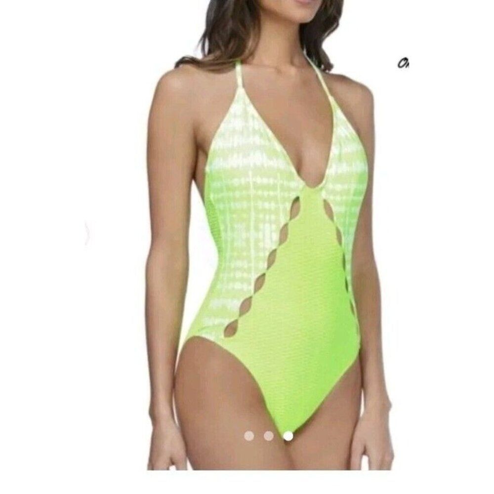 Ambrielle Tie Dye Sexy Strappy One Piece Bathingsuit Women's Size Medium